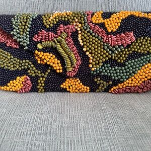 🔖 NEW w/ Tags! 🔖 Beaded Clutch with Chain // Multicolor Design